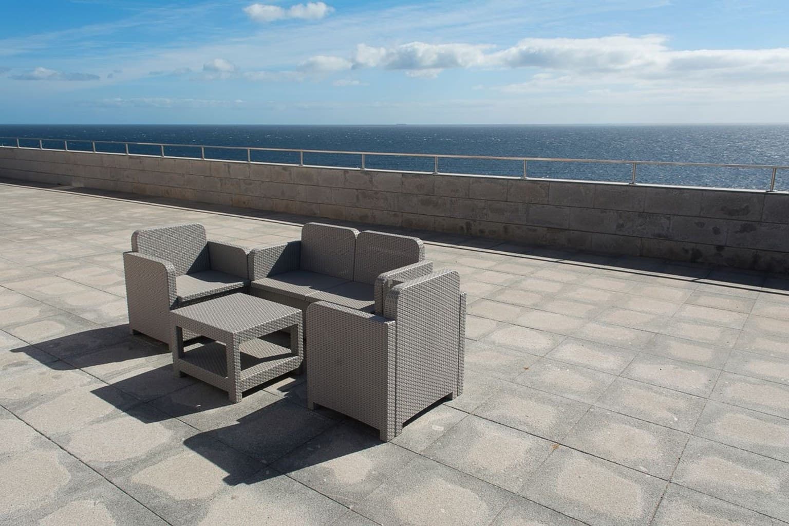 Furnished terrace, original photo